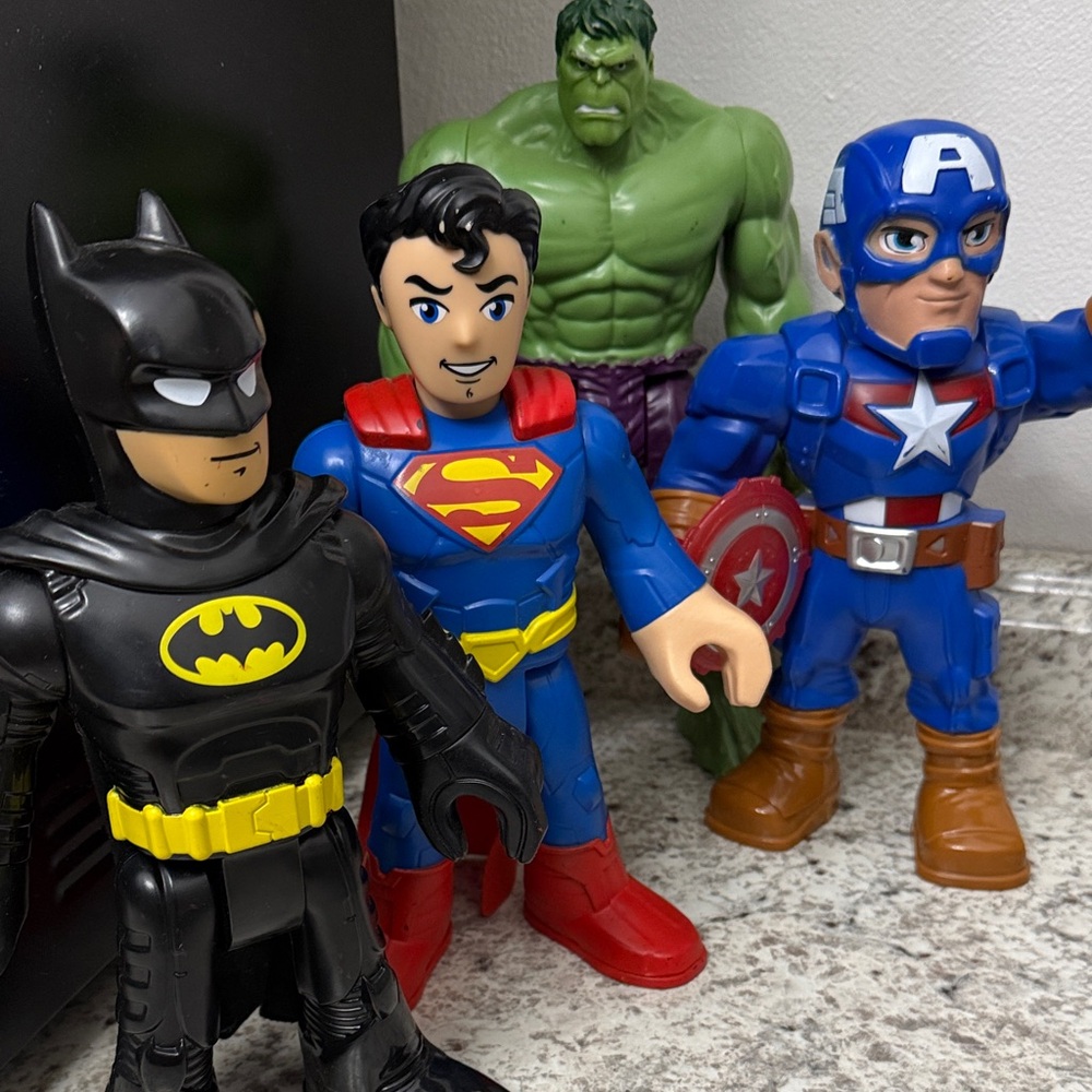 Fisher Price Imaginext Superhero Action Batman,  Captain America, the Hulk